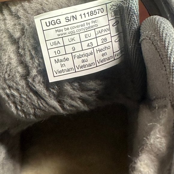 Ugg Mens Gray Neumel 1118570 Suede Snapback Ankle Winter Boots Size US 10 - Picture 5 of 5